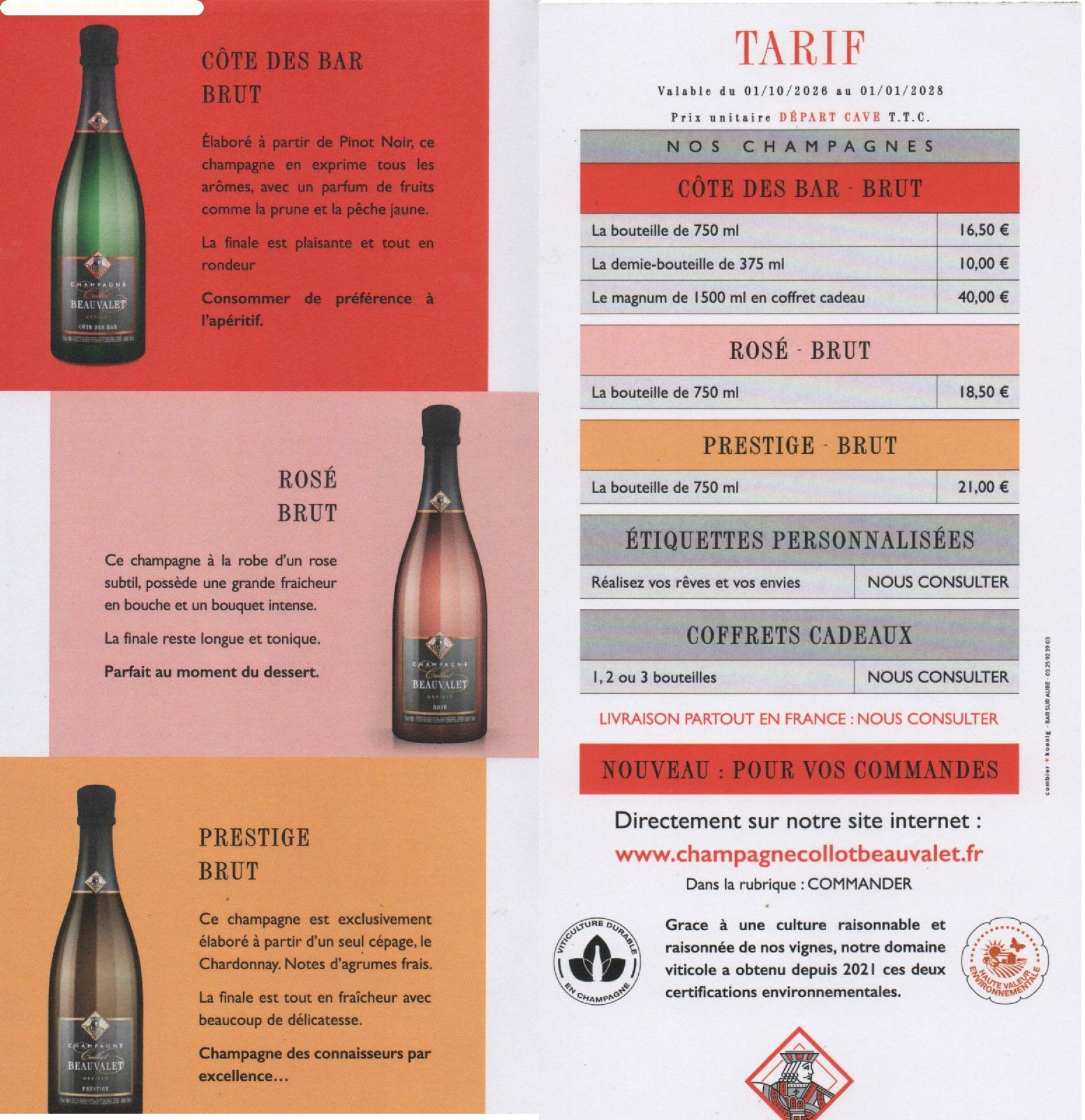 tarif nouveau 2026